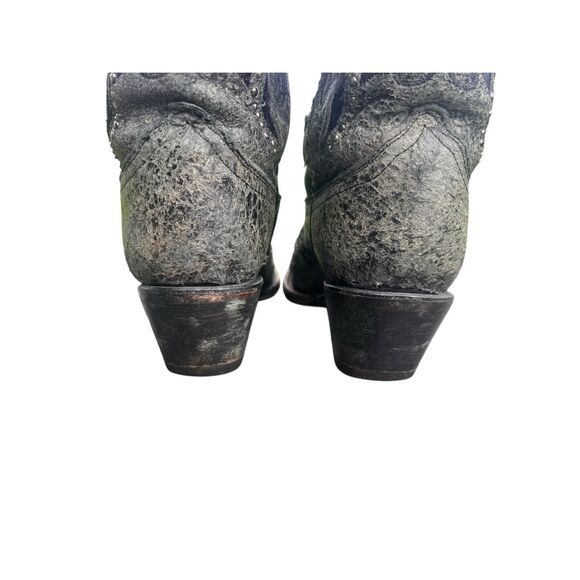 Corral woman’s 7 black gray inlay studded sequin cowboy festival boots gorgeous - Picture 9 of 12